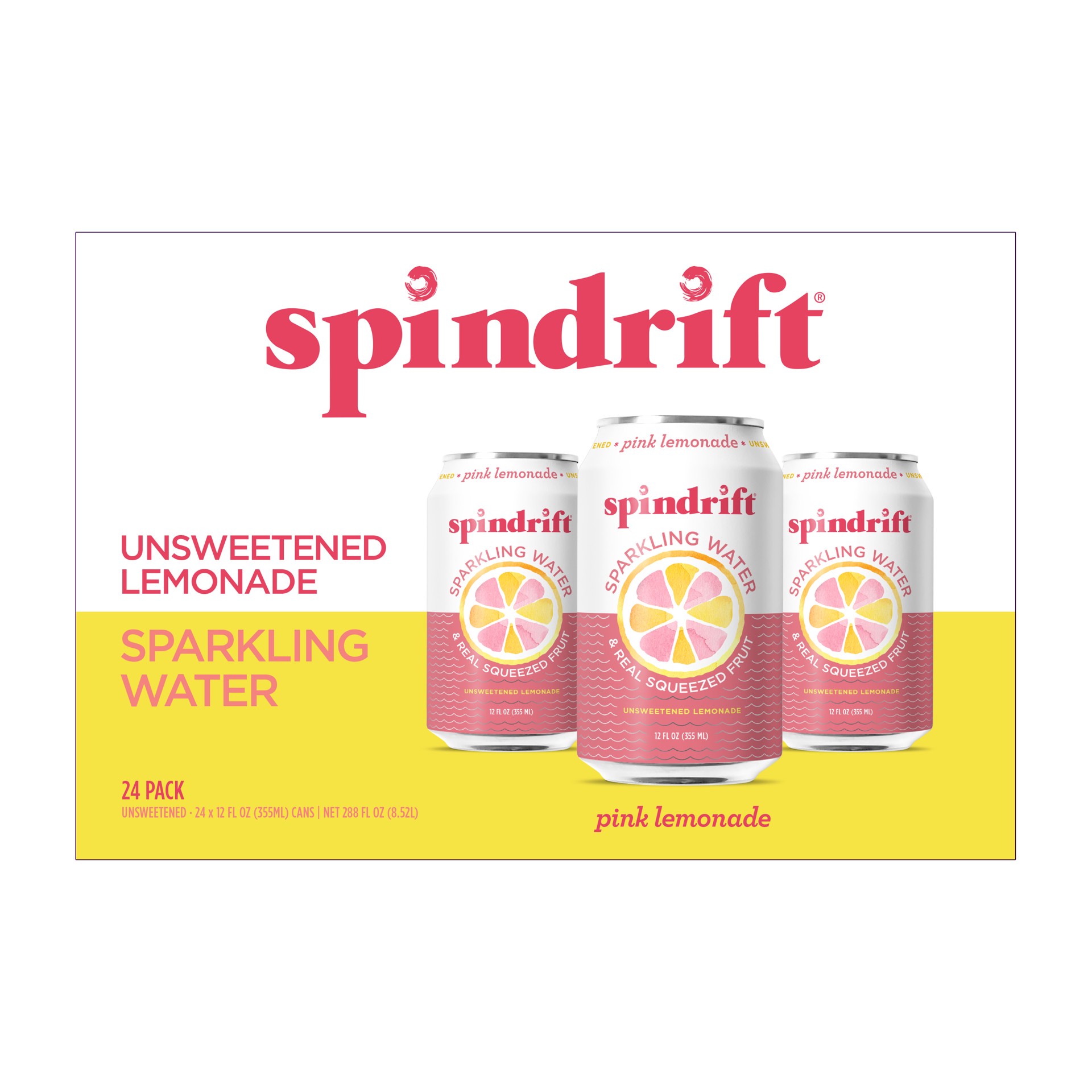 slide 1 of 2, Spindrift Beverage Co Inc Spindrift Pink Lemonade, 24, 