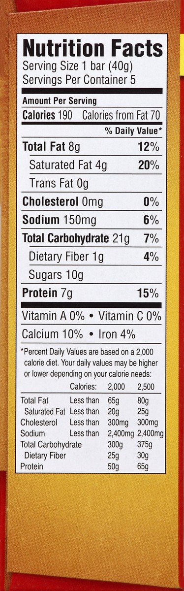 slide 3 of 6, Jif Creamy Peanut Butter Granola Bars, 5 ct; 1.4 oz