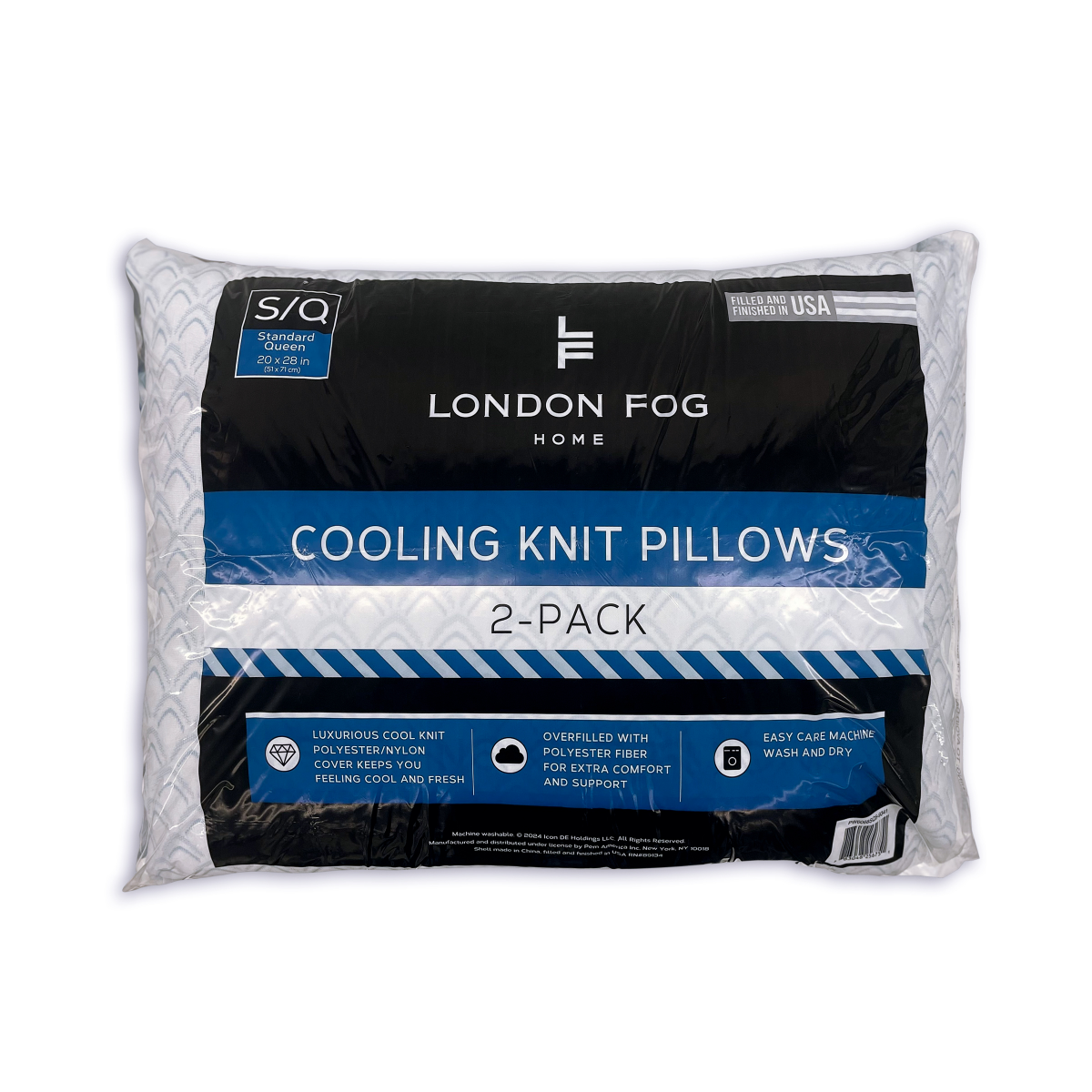 slide 1 of 1, London Fog Cool Knit 2pk Pillow Standard/Queen, 2 ct