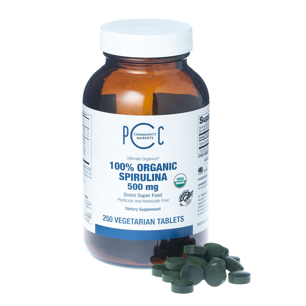 slide 1 of 1, PCC Organic Spirulina, 250 ct