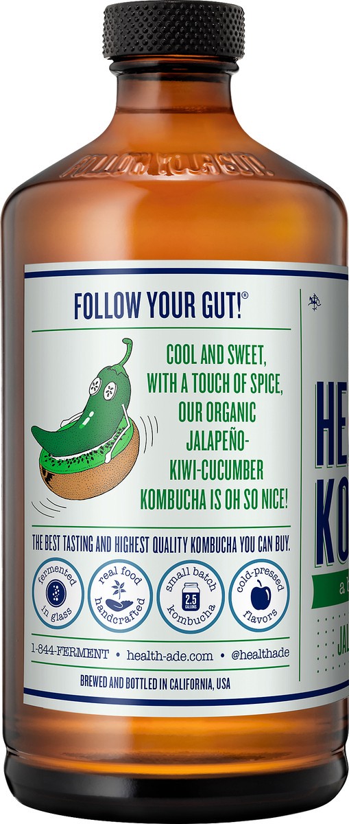 slide 2 of 8, Health-Ade Kombucha Jalapeno-Kiwi-Cucumber Kombucha - 16 oz, 16 oz