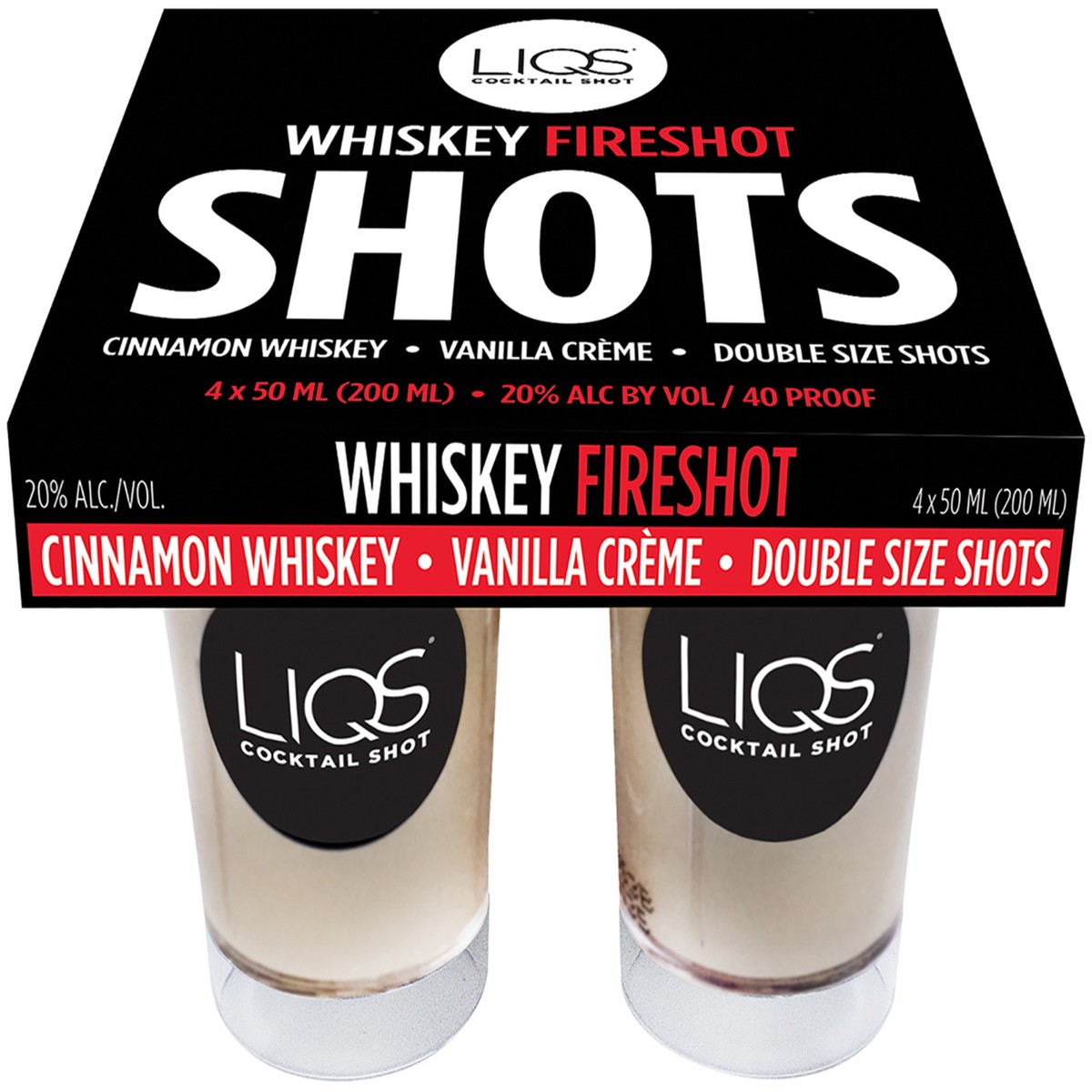 slide 3 of 4, LIQS Cinnamon Vanilla Whiskey Cocktail Shots 50ml, 4 ct; 50 ml