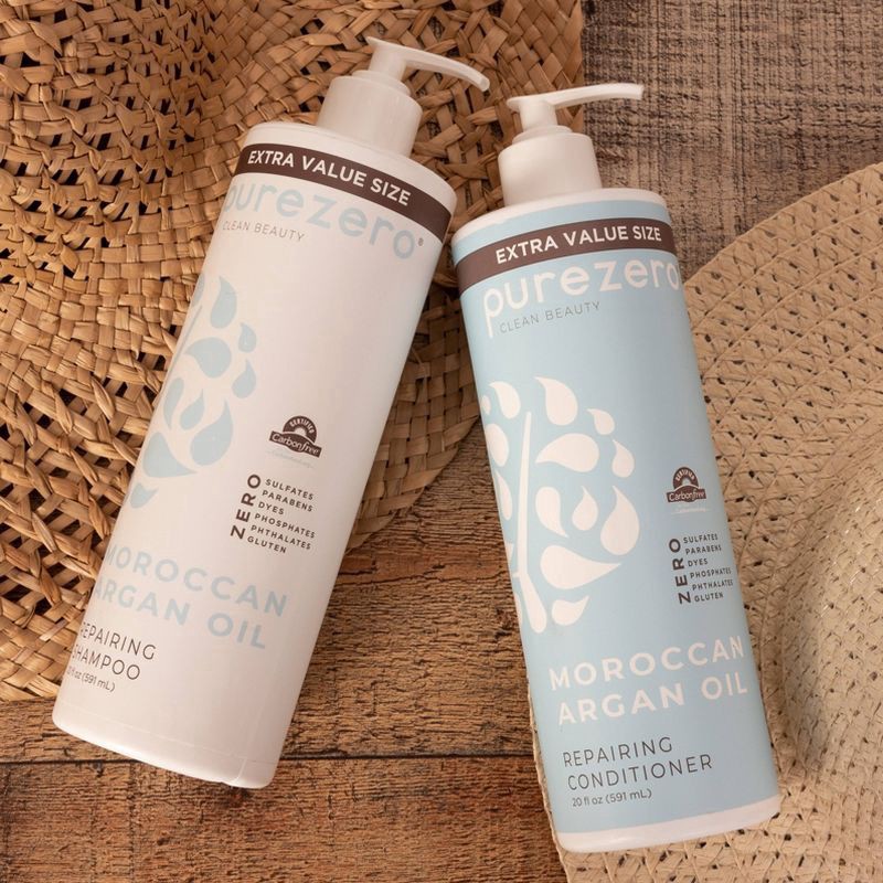 slide 3 of 3, Purezero Moroccan Argan Oil Shampoo - 20 fl oz, 20 oz