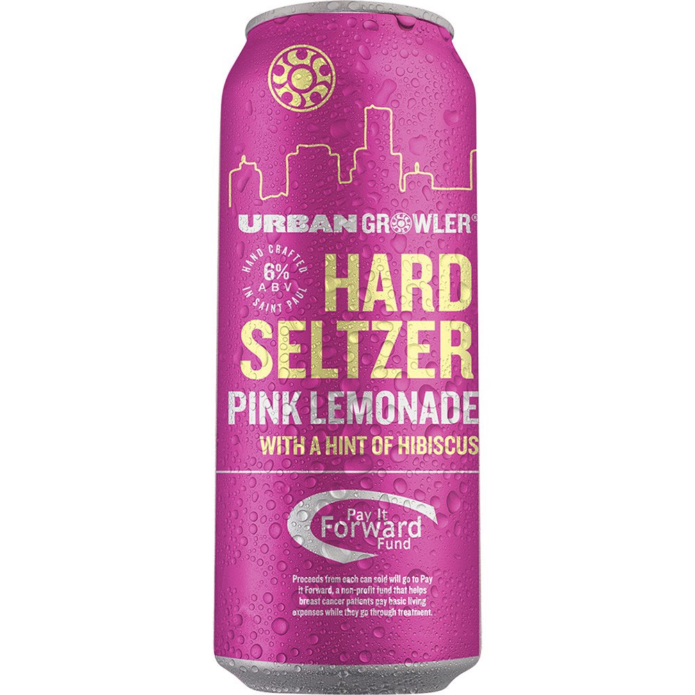 slide 1 of 1, Urban Growler Hard Seltzer Pink Lemonade 4Pkc, 64 fl oz