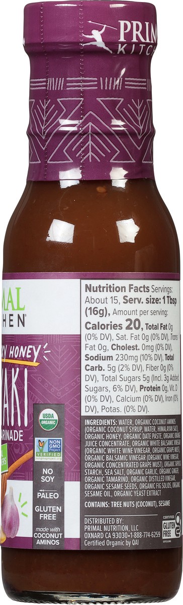 slide 2 of 13, Primal Kitchen No Soy Honey Teriyaki Sauce - 8.5 oz, 8.5 oz