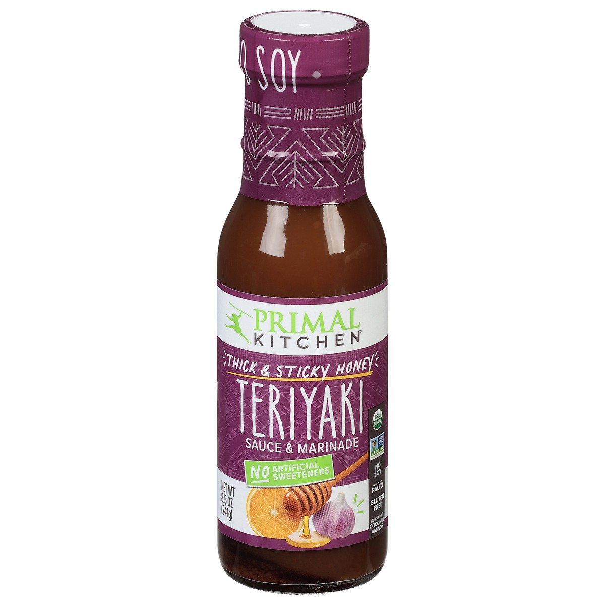 slide 3 of 13, Primal Kitchen No Soy Honey Teriyaki Sauce - 8.5 oz, 8.5 oz