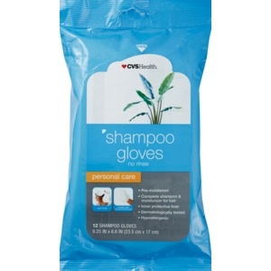 slide 1 of 1, CVS Health Pre-Moistened, No-Rinse Shampoo Glove, 12 ct