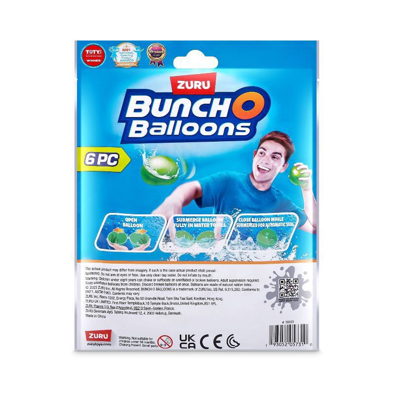 slide 7 of 7, Bunch O Balloons Reusable Water Balloons - 6pk, 6 ct