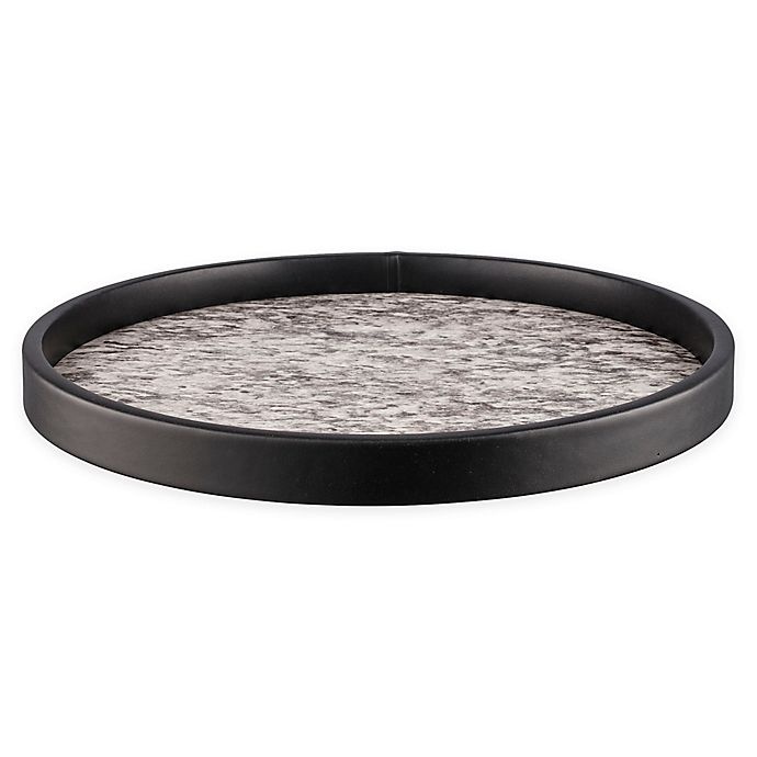 slide 1 of 1, Kraftware Quarry Round Serving Tray - Silver Stone, 1 ct