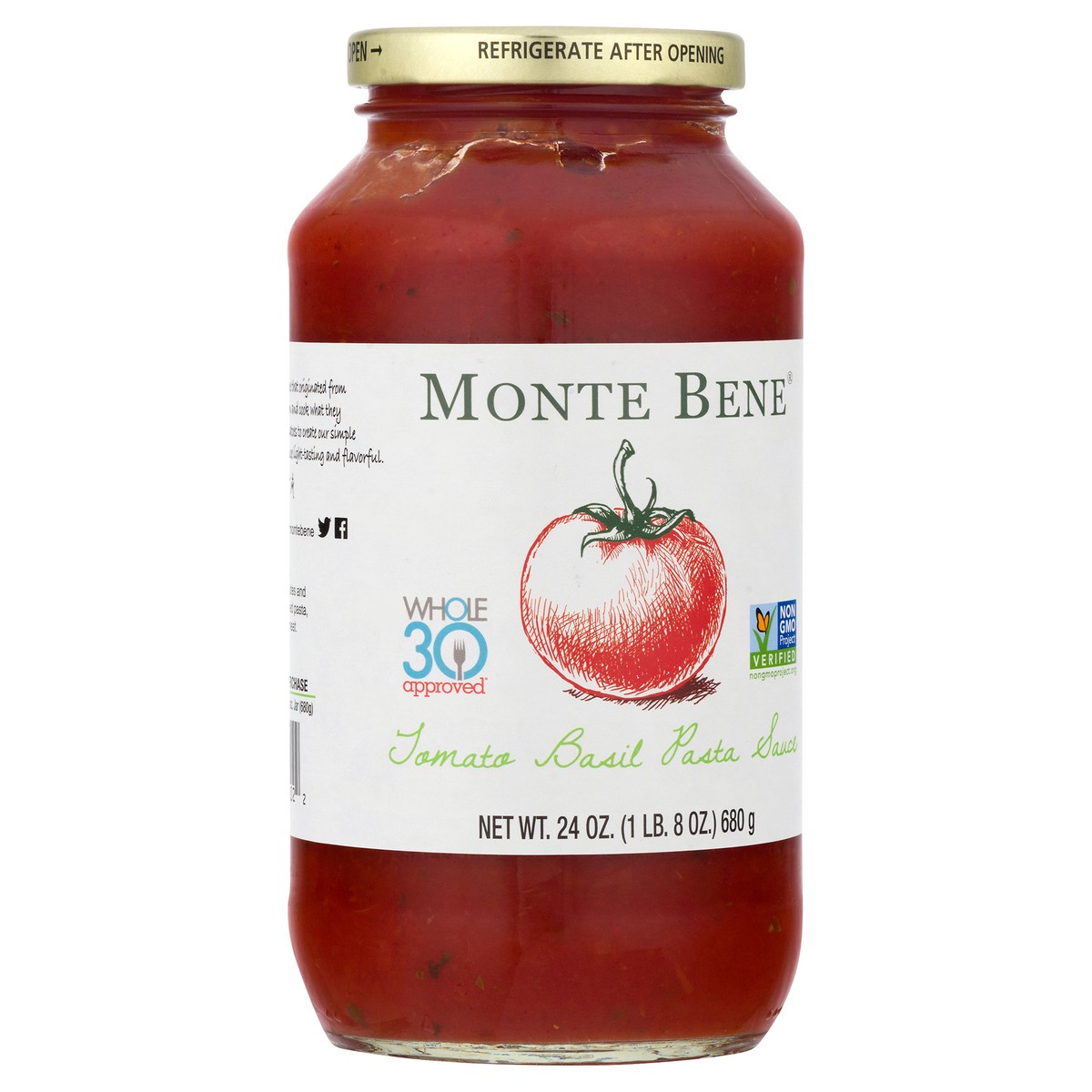 slide 7 of 10, Monte Bene Tomato Basil Pasta Sauce, 24 oz