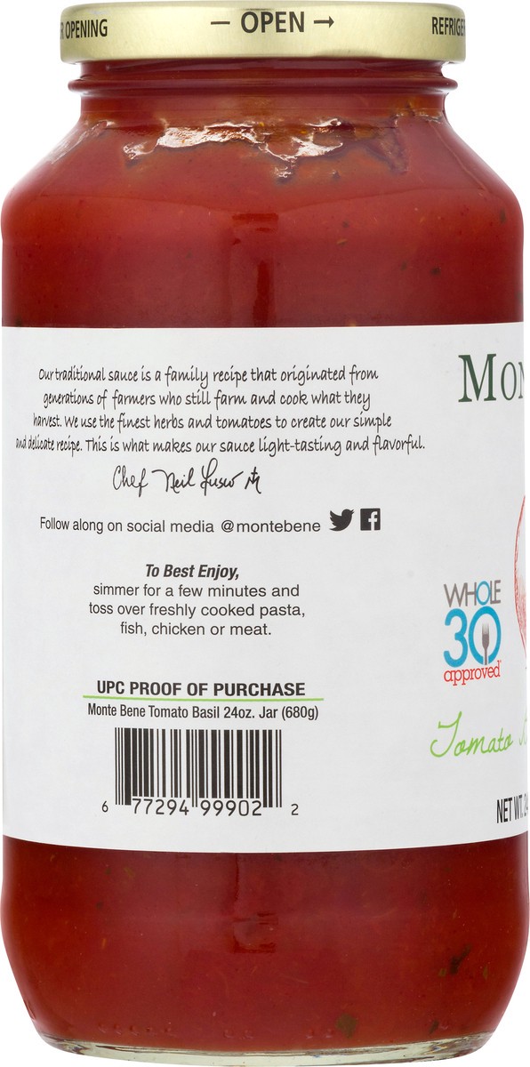 slide 5 of 10, Monte Bene Tomato Basil Pasta Sauce, 24 oz