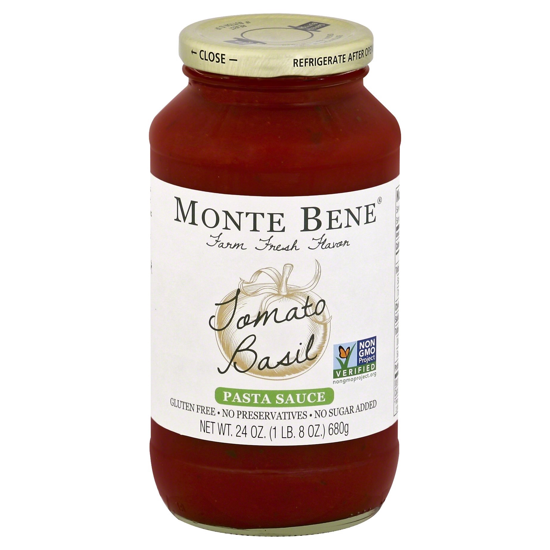 slide 1 of 10, Monte Bene Tomato Basil Pasta Sauce, 24 oz