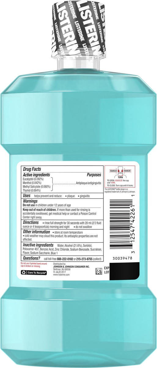 slide 4 of 7, Listerine Ultraclean Oral Care Antiseptic Mouthwash, Everfresh Technology to Help Fight Bad Breath, Gingivitis, Plaque & Tartar, ADA-Accepted Tartar Control Oral Rinse, Arctic Mint, 500 mL, 500 ml