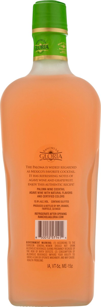 slide 5 of 9, Rancho La Gloria Ruby Red Grapefruit Paloma 1.5 lt, 1.5 l