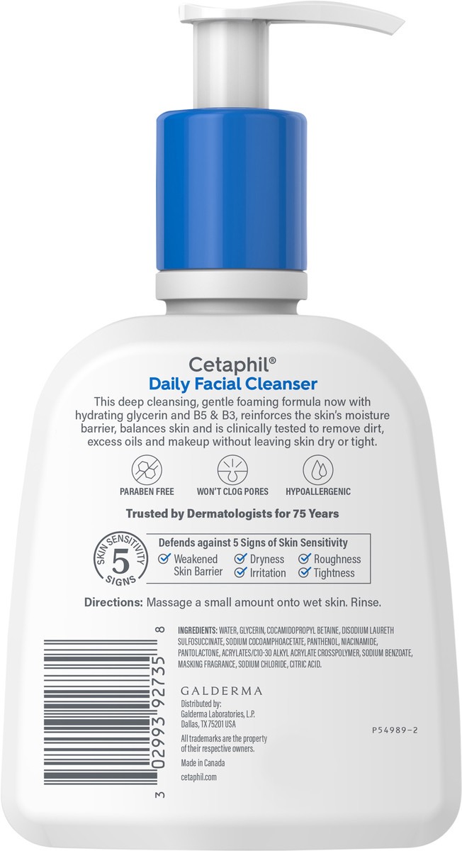 slide 3 of 6, Cetaphil Daily Facial Cleanser, 8oz, 8 oz