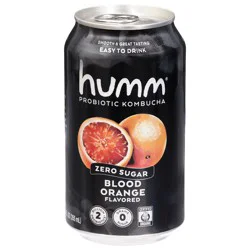 Humm Zero Sugar Blood Orange Flavored Probiotic Kombucha 12 fl oz