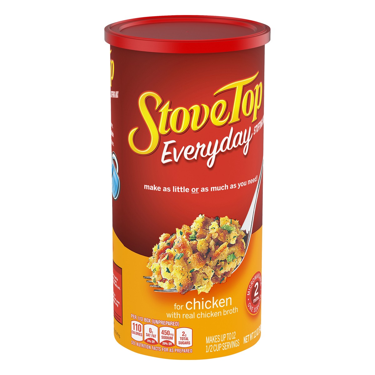 slide 4 of 9, Stove Top Everyday Stuffing Mix for Chicken, 12 oz Canister, 12 oz