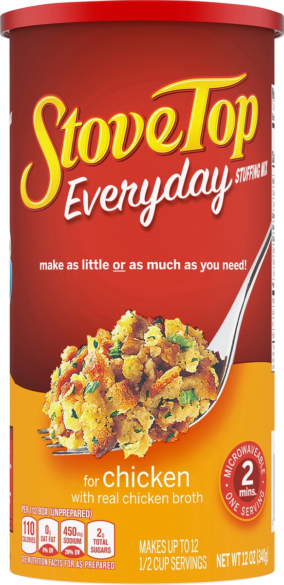 slide 9 of 9, Stove Top Everyday Stuffing Mix for Chicken, 12 oz Canister, 12 oz