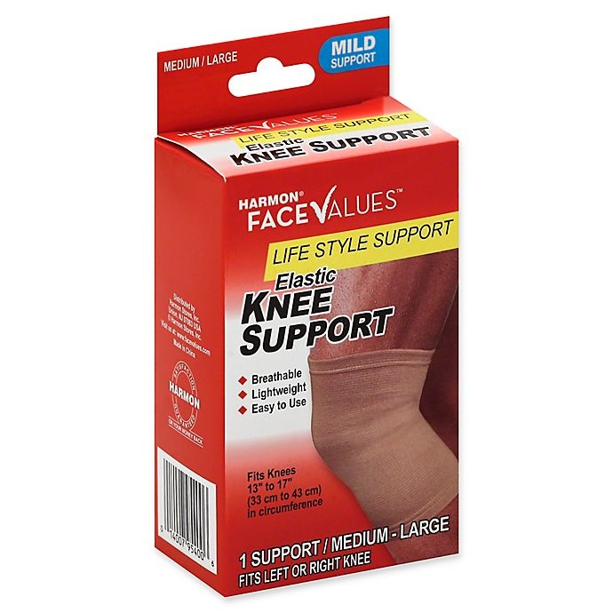 slide 1 of 1, Harmon Face Values Medium/Large Mild Elastic Knee Support, 1 ct