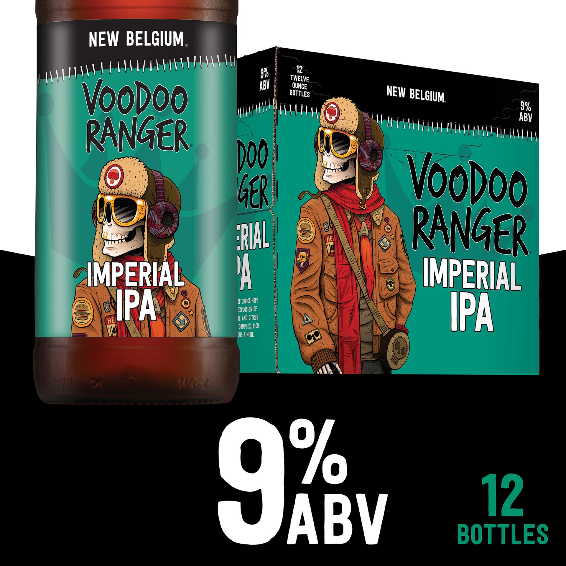 slide 1 of 4, Voodoo Ranger Imperial IPA Beer, 12 Pack, 12 fl oz Bottles, 12 ct; 12 oz