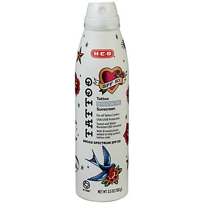 slide 1 of 1, H-E-B Solutions Tattoo Protect SPF 50, 5.5 oz