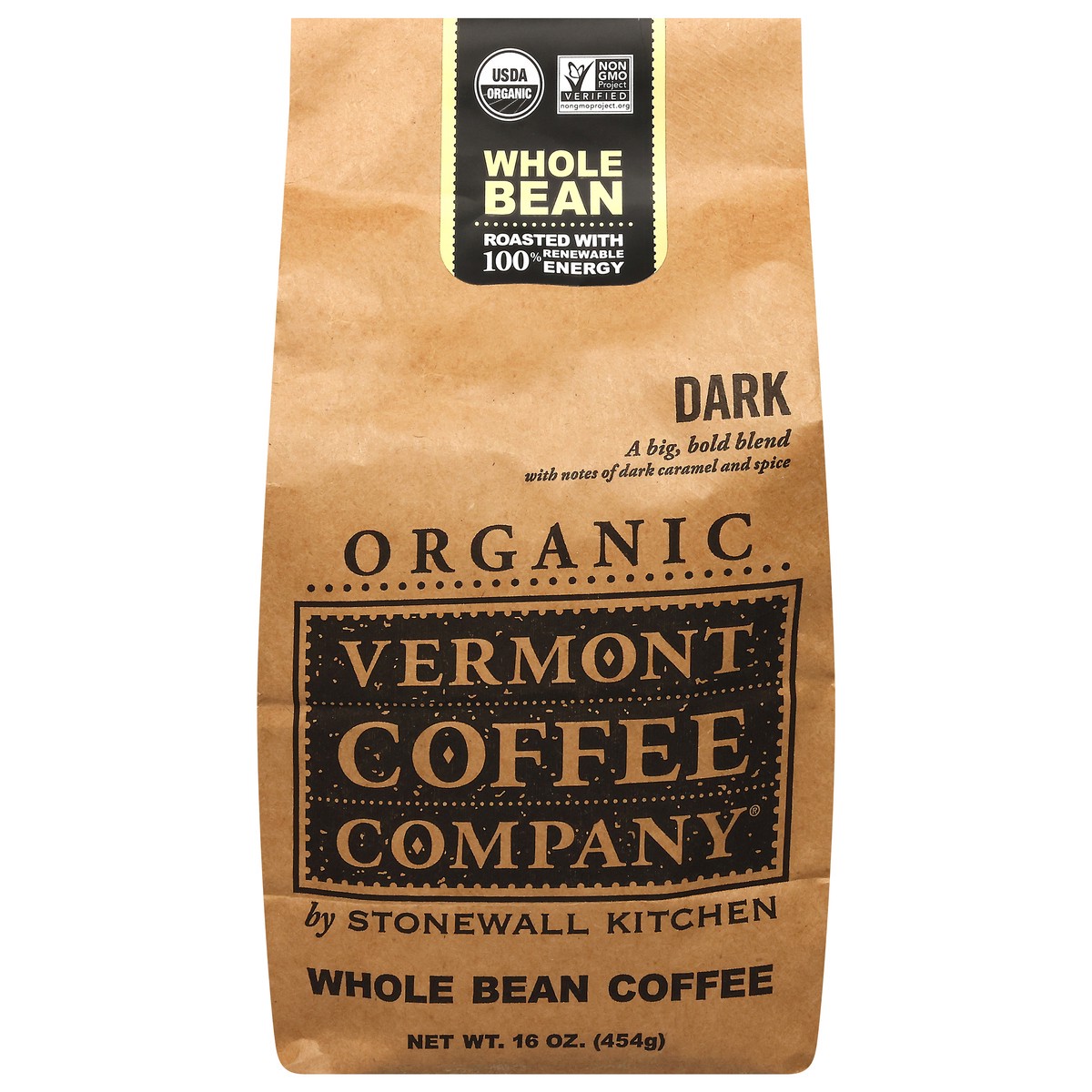 slide 1 of 12, Vermont Coffee Company Organic Dark Whole Bean Coffee 16 oz, 16 oz
