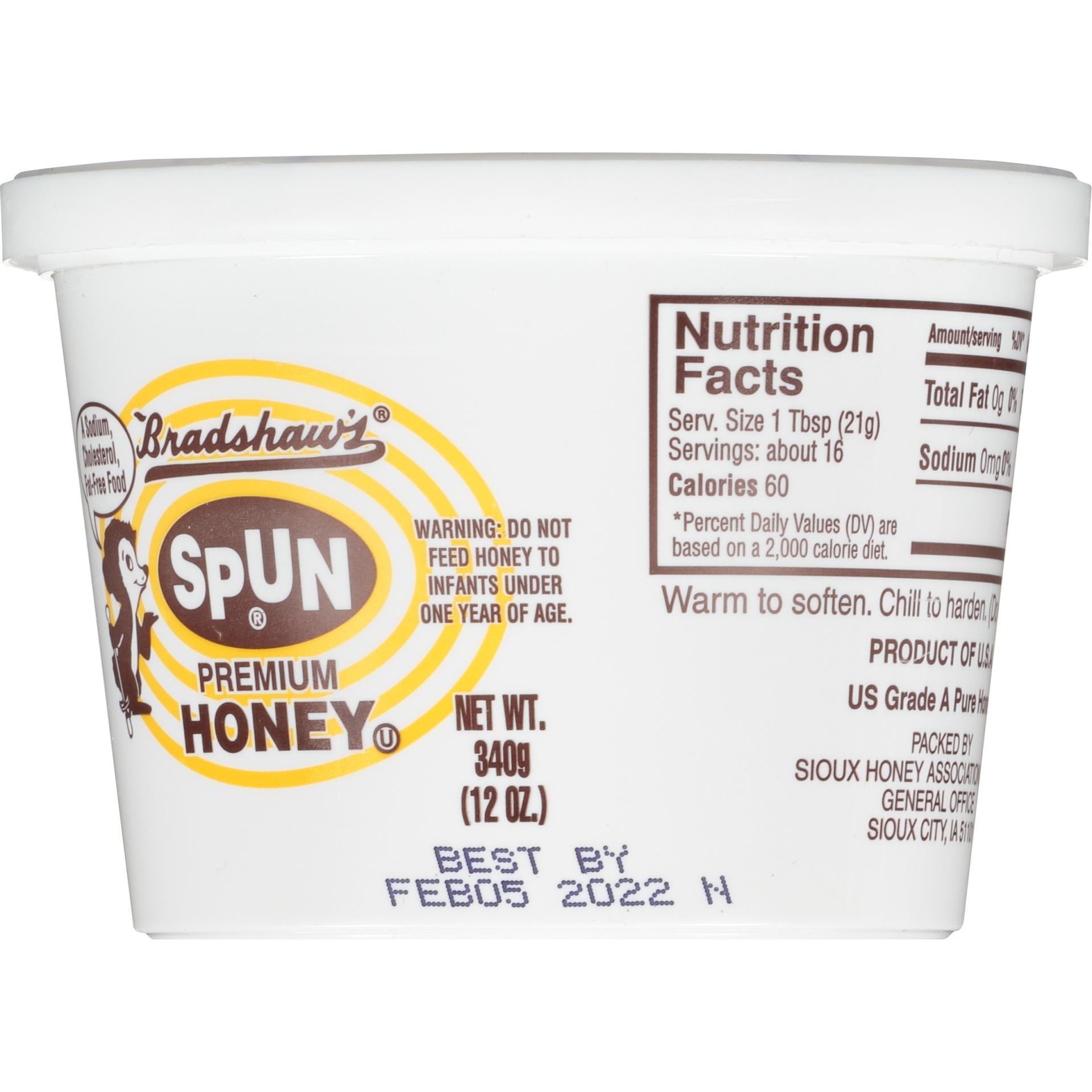 slide 4 of 5, Bradshaw's Spun Premium Honey, 12 oz