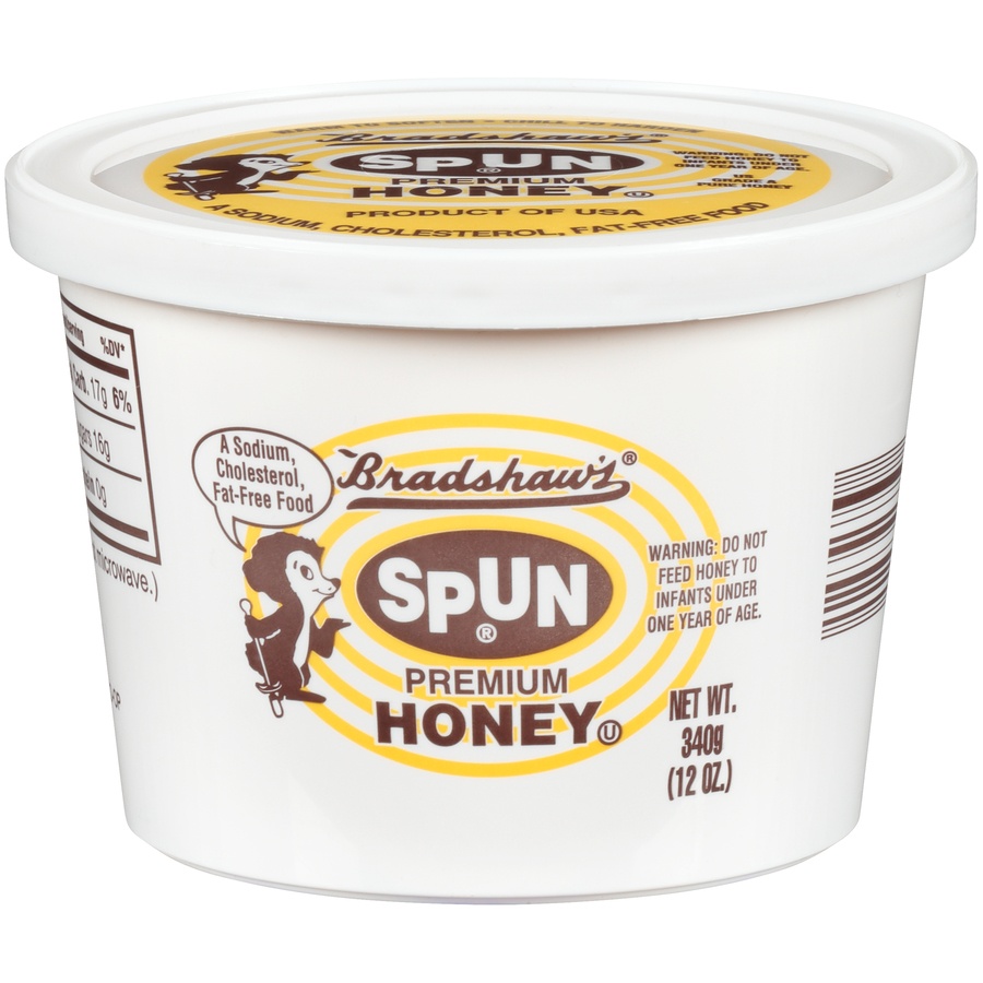 slide 1 of 5, Bradshaw's Spun Premium Honey, 12 oz
