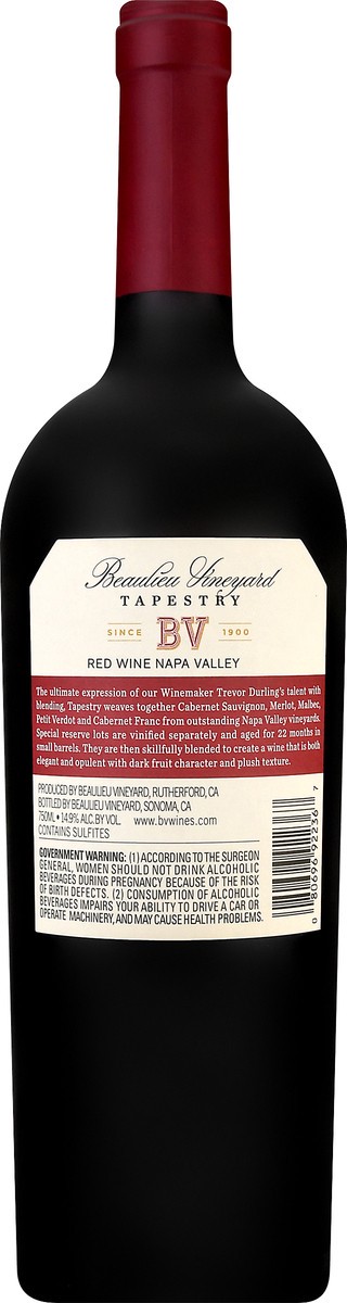 slide 2 of 9, Beaulieu Vineyard Napa Valley Tapestry Reserve Red Blend 750ml, 750 ml