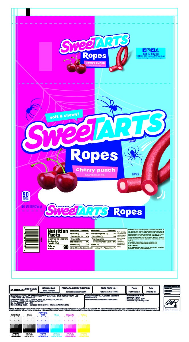 slide 7 of 13, SweeTARTS Ropes Treat LDB 71800 156834 24 ct, 9 oz