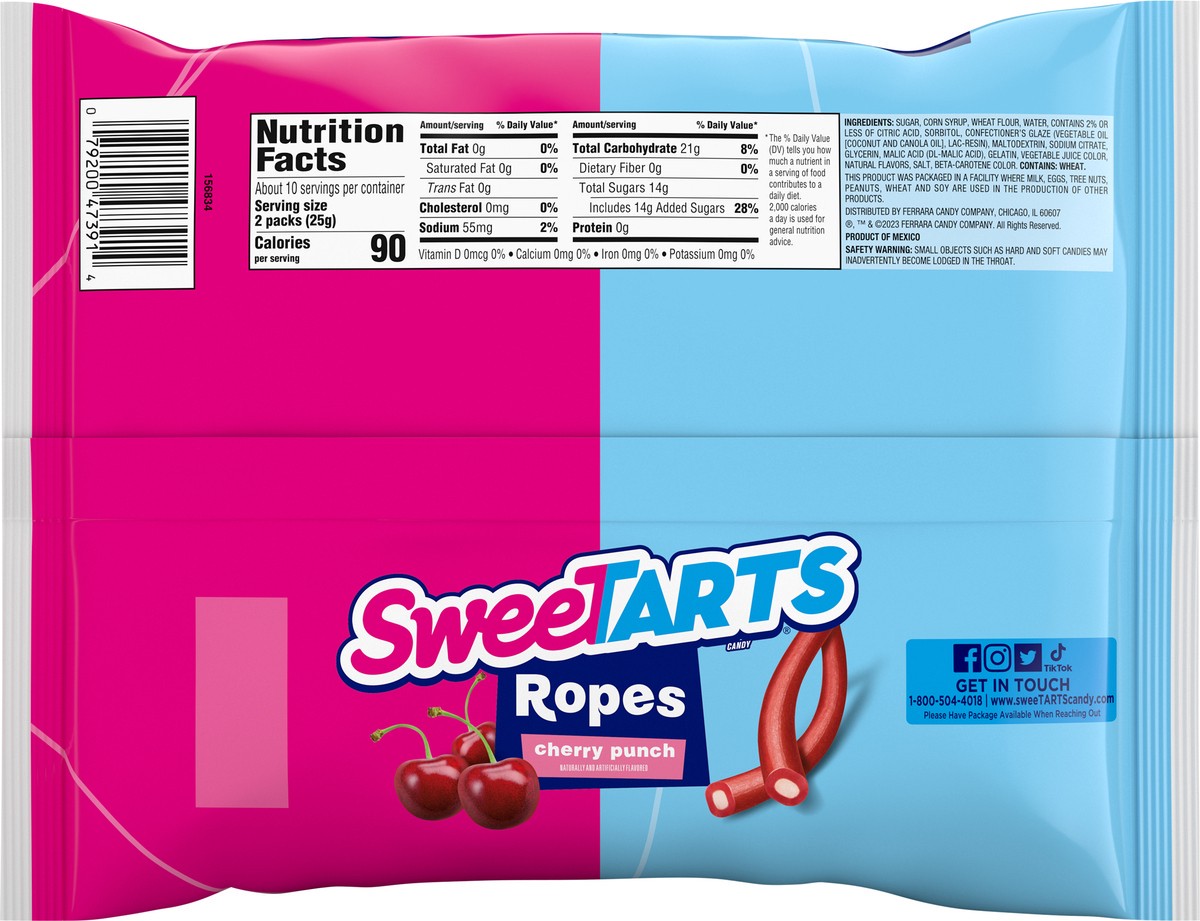 slide 10 of 13, SweeTARTS Ropes Treat LDB 71800 156834 24 ct, 9 oz