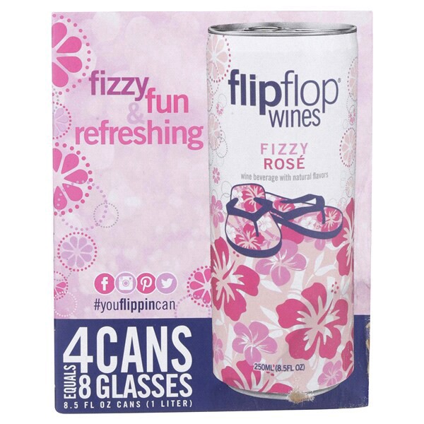 slide 3 of 5, flipflop Fizzy Rose, 33.6 fl oz