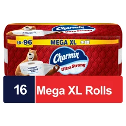 Charmin Ultra Strong Toilet Paper 16 Mega XL Rolls, 330 Sheets Per Roll