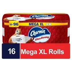 Charmin Ultra Strong Toilet Paper 16 Mega XL Rolls, 330 Sheets Per Roll