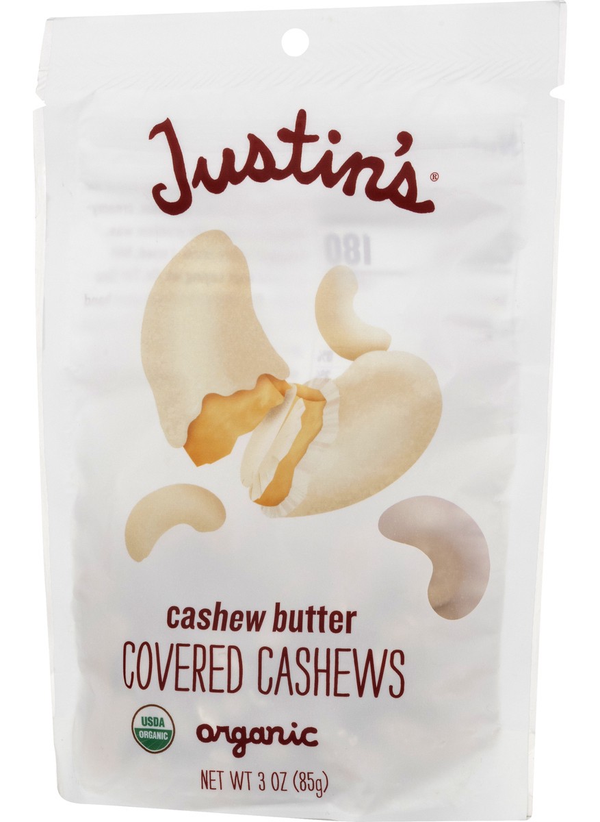 slide 3 of 13, Justin's Covered Organic Cashew Butter Cashews 3.0 oz, 3 oz