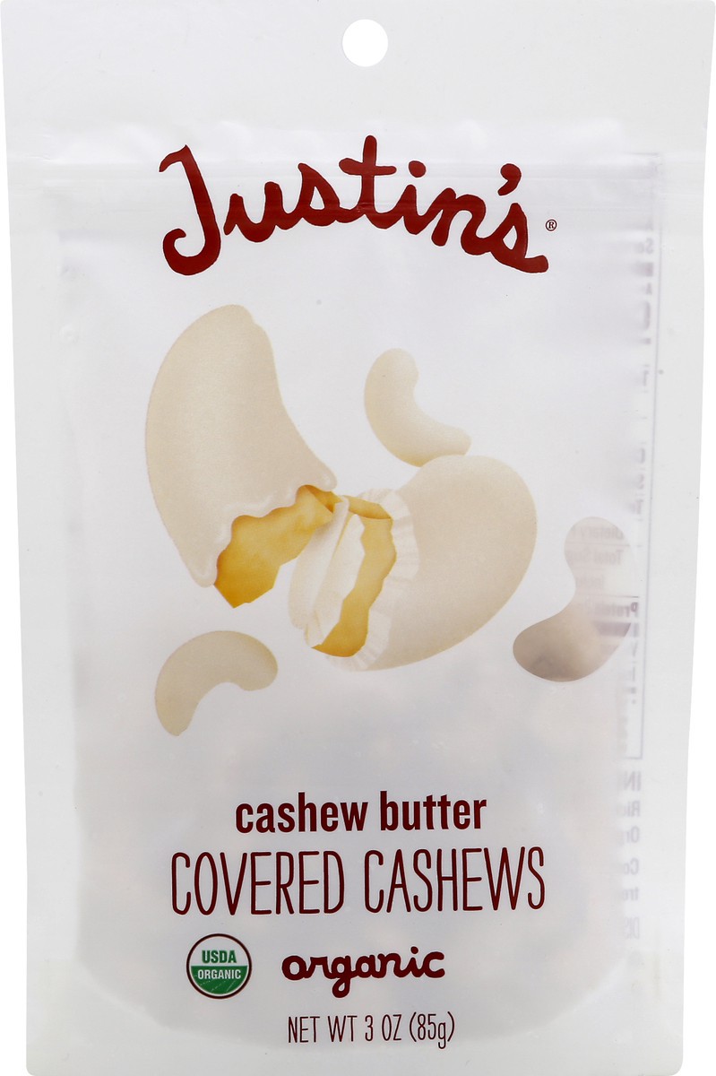 slide 13 of 13, Justin's Covered Organic Cashew Butter Cashews 3.0 oz, 3 oz