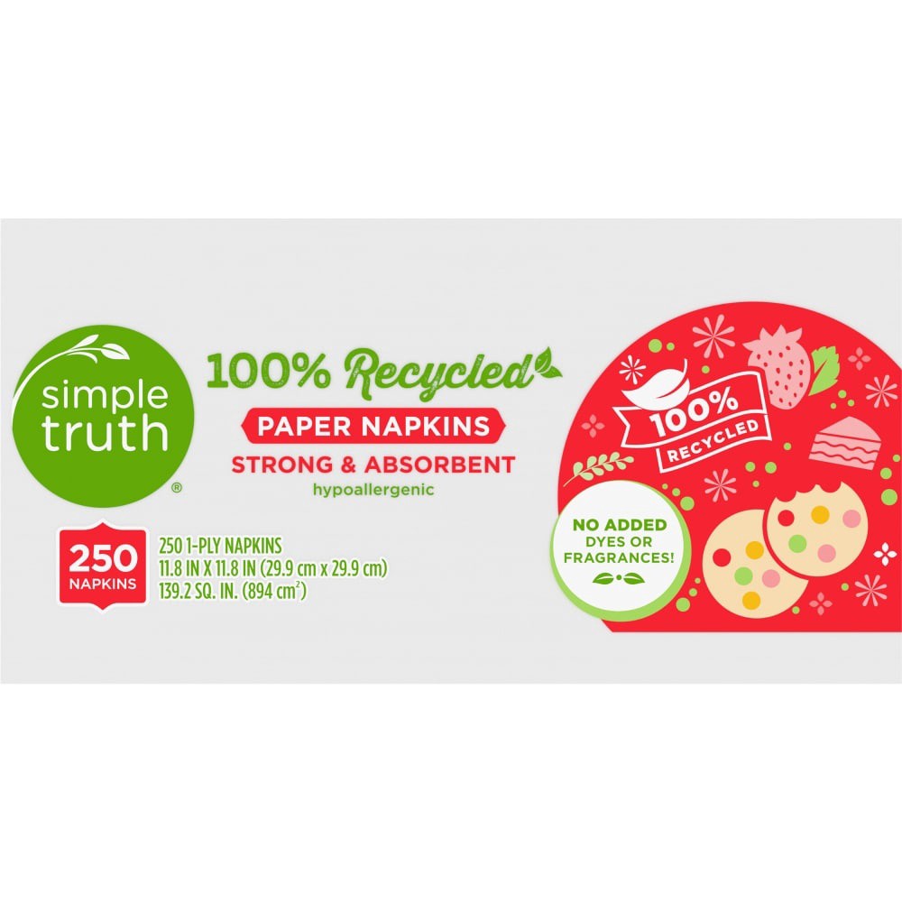 slide 4 of 4, Simple Truth Napkins 250 ea, 250 ct