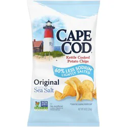 Cape Cod Lightly Salted Kettle Cooked Potato Chips, 8 oz