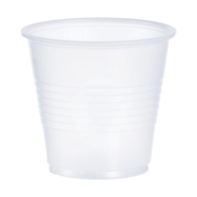 slide 1 of 1, Cups Plastic Soft Trans, 3.5 oz