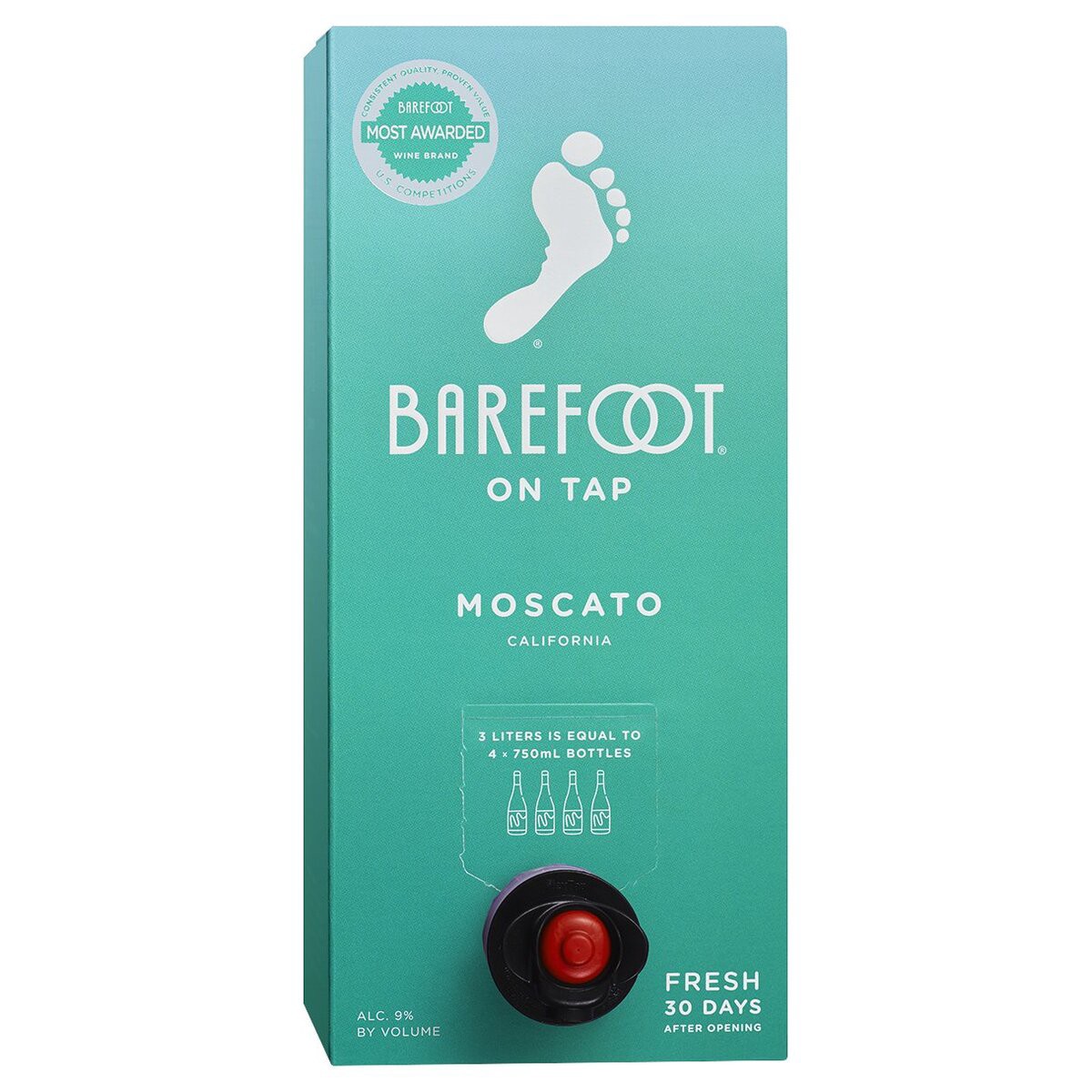 slide 1 of 5, Barefoot Cellars On Tap Moscato White Wine 3L, 3 liter