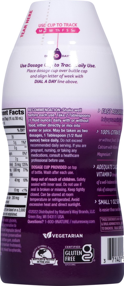 slide 7 of 9, Nature's Way Calcium & Vitamin D3 Supplement, 16 Ounces (480 mL), Citrus Flavored, 16 fl oz