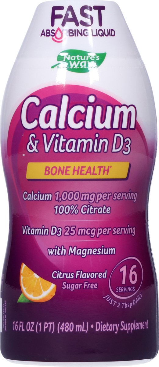 slide 8 of 9, Nature's Way Calcium & Vitamin D3 Supplement, 16 Ounces (480 mL), Citrus Flavored, 16 fl oz