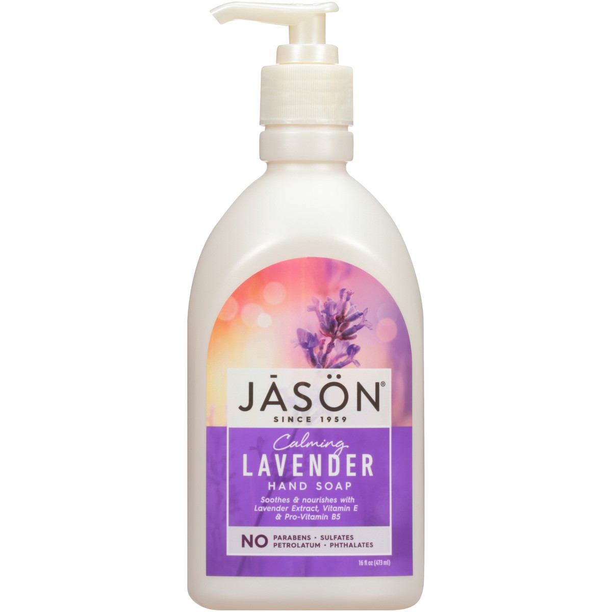 slide 5 of 8, Jason JĀSON Calming Lavender Hand Soap 16 fl. oz. Pump, 16 fl oz
