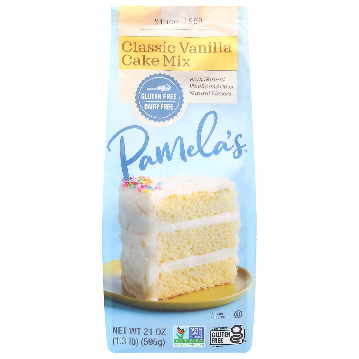 slide 1 of 9, Pamela's Dairy Free Gluten Free Classic Vanilla Cake Mix 21 oz, 21 oz