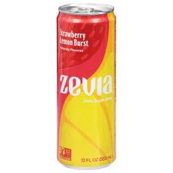 Zevia Zero Sugar Strawberry Lemon Burst Soda 12 fl oz