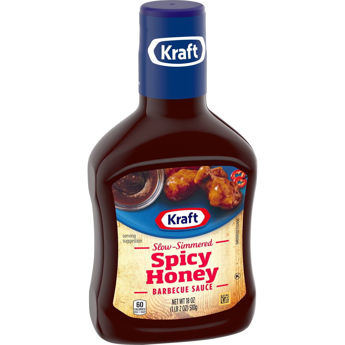 slide 2 of 9, Kraft Spicy Honey Slow-Simmered Barbecue Sauce, 18 oz Bottle, 18 oz