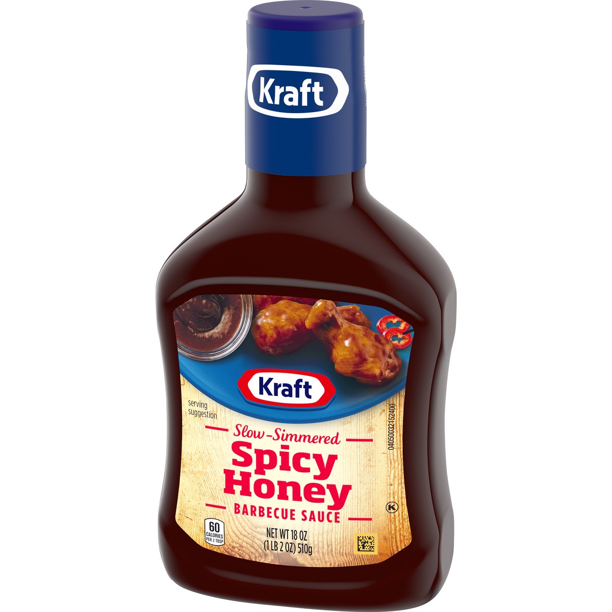 slide 3 of 9, Kraft Spicy Honey Slow-Simmered Barbecue Sauce, 18 oz Bottle, 18 oz