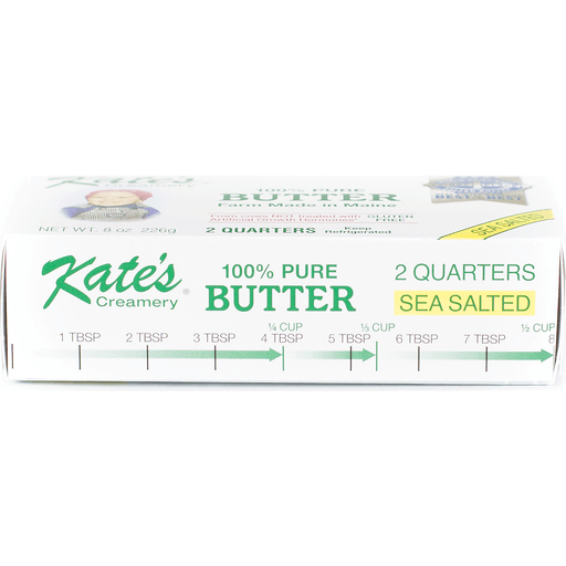 slide 3 of 6, Kate's Sea Salted Butter, 8 oz