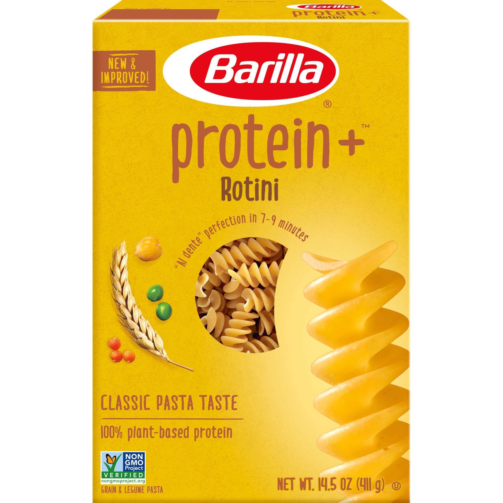 slide 1 of 8, Barilla Protein +™ Rotini Grain & Legume Pasta 14.5 oz. Box, 14.5 oz