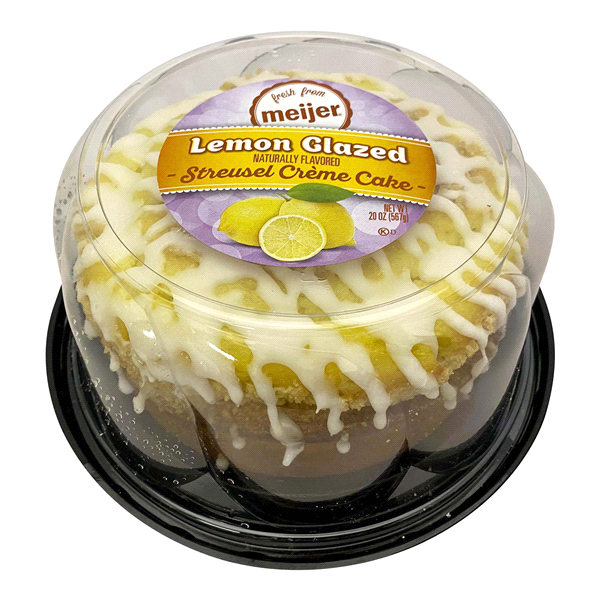 slide 1 of 1, Meijer Lemon Glazed Streusel Creme Cake, 20 oz